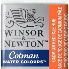 Winsor & Newton Cotman Sulu Boya Yarım Tablet Cadmium Red Pale Hue 103 - Winsor & Newton