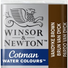 Winsor & Newton Cotman Sulu Boya Yarım Tablet Vandyke Brown 676 - Winsor & Newton